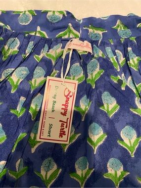 Snappy Turtle Blue Floral apron
